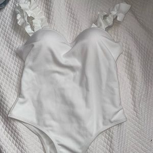 brand new swim one piece white